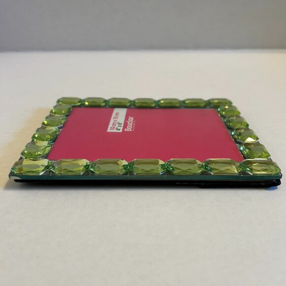 Bouclair 4"x6" green bejewelled picture frame - Picture 3 of 10